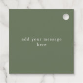 Sage Green Boho Wildflower Baby shower Bedankjes Labels (Achterkant)