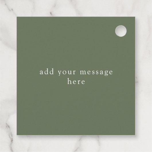 Sage Green Boho Wildflower Baby shower Bedankjes Labels (Achterkant)