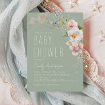 Sage Green Boho Wildflower Baby shower Invitation<br><div class="desc">Op zoek naar de perfecte uitnodiging om de komst van je kleine te vieren met een baby shower met een wildbloemthema? Kijk niet verder dan onze waterverf wilde baby shower. Met zijn prachtige waterverf van delicate wilde bloemen in zachte pasteltinten, zal deze uitnodiging je gasten zeker imponeren. Onze uitnodiging voor...</div>