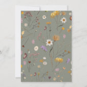 Sage Green Boho Wildflower Tafelnummer Kaarten (Achterkant)
