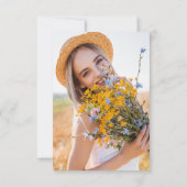 Sage Green Boho Wildflower Vrijgezellenfeest Foto Kaart (Achterkant)