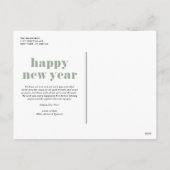 Sage Green Bold Typography 2025 Nieuwjaarsfoto Feestdagenkaart (Achterkant)