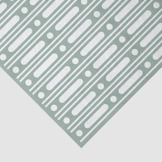 Sage Green Bone Inlay Dots Border Decoupage Paper Tissuepapier (Detail)