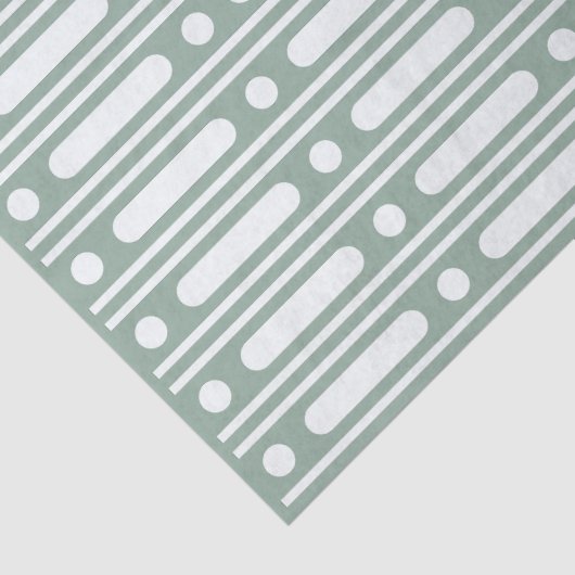 Sage Green Bone Inlay Dots Border Decoupage Paper Tissuepapier (Detail)