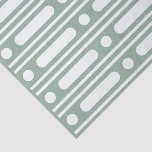 Sage Green Bone Inlay Dots Border Decoupage Paper Tissuepapier (Detail)