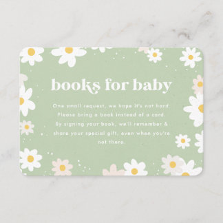 Sage Green Books for Baby Daisies Informatiekaartje