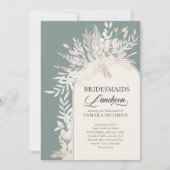 Sage Green Botanical Arch Bridesmaids Luncheon Kaart (Voorkant)