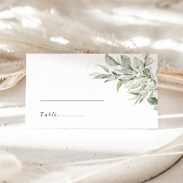 Sage Green Botanical Elegant Wedding Place Cards Plaatskaartje