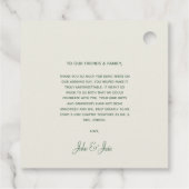 Sage Green Botanical Floral Wedding Thank You Bedankjes Labels (Achterkant)