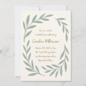 Sage Green Botanical Handgeschreven Vrijgezellenfe Kaart (Voorkant)