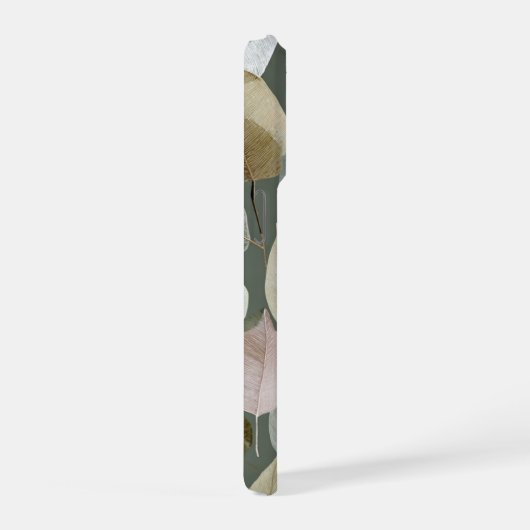 Sage Green Botanical Leaf – Boho Neutral iPhone Hoesje (Rechterkant)