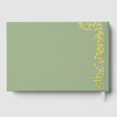 Sage Green Botanical Leaves Vrijgezellenfeest Gastenboek (Achterkant)