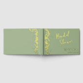 Sage Green Botanical Leaves Vrijgezellenfeest Gastenboek (Volledig)