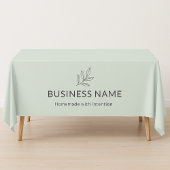 Sage Green Botanical Logo Display Minimalist  Tafelkleed