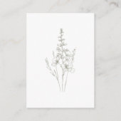 Sage Green Botanical Minimal Wedding Website QR Informatiekaartje (Achterkant)