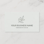 Sage Green Botanical Minimalist Small Visitekaartje (Achterkant)