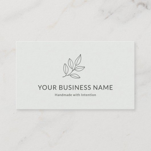 Sage Green Botanical Minimalist Small Visitekaartje (Achterkant)