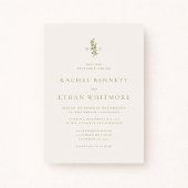 Sage Green Botanical Monogram Wedding Invitation Aankondiging