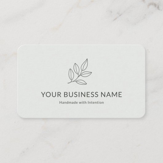 Sage Green Botanical Visitekaartje (Achterkant)