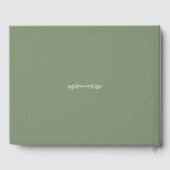 Sage Green Botanical Wedding Elegant Guest Book Gastenboek (Achterkant)