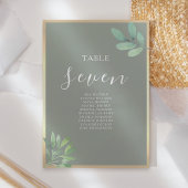 Sage Green Botanical Wedding Seating Chart
