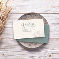 Sage Green Botanical Wedding Website