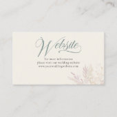 Sage Green Botanical Wedding Website Informatiekaartje (Voorkant)