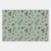 Sage Green Botanical Wrapping Paper Set (Voorkant 3)
