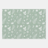 Sage Green Botanical Wrapping Paper Set (Voorkant 2)