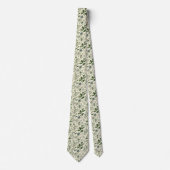 Sage Green Botanicals Groom Wedding Groomsmen  Stropdas (Voorkant)