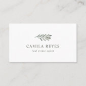 Sage Green Botanicals Real Estate Broker Greenery Visitekaartje (Voorkant)
