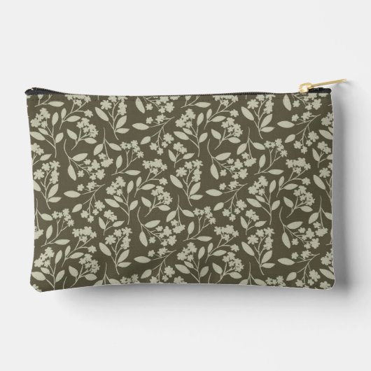 Sage Green Botanische Elegante Bloemen Etui (Achterkant)