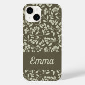 Sage Green Botanische Hand getrokken bloemen Case-Mate iPhone Case (Achterkant)