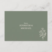 Sage green Bouquet... word jij mijn bruidmaid? Informatiekaartje (Achterkant)