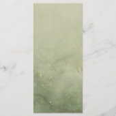 Sage Green & Bourgondië Bloemen Wedding Menu (Achterkant)