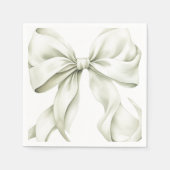 Sage Green Bow Baby Shower  Servet (Voorkant)