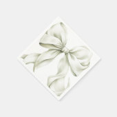 Sage Green Bow Baby Shower  Servet (Hoek)