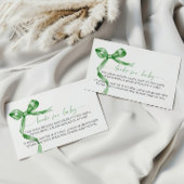 Sage Green Bow Book voor Baby Enclosure Kaart