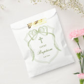 Sage Green Bow Crest doop Bedankzakje (Gezegeld)