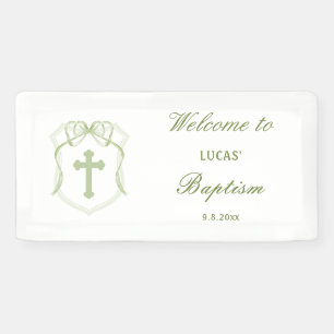 Sage Green Bow Crest doop Spandoek