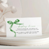Sage Green Bow Display Baby shower Enclosure Kaart
