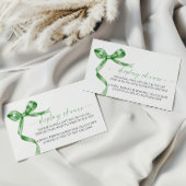 Sage Green Bow Display Baby shower Enclosure Kaart