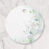 Sage Green Bow doop Bedankjes Labels (Achterkant)