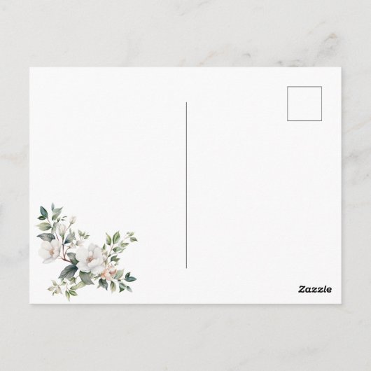 Sage Green Bow doop Briefkaart (Achterkant)