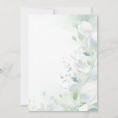 Sage Green Bow doop Kaart (Achterkant)