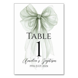 Sage Green Bow doop Kaart
