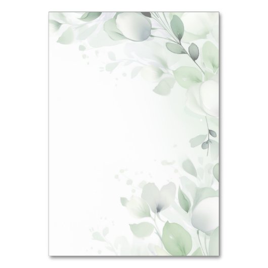 Sage Green Bow doop Kaart (Achterkant)