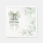 Sage Green Bow doop Servet (Voorkant)