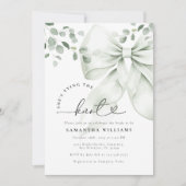 Sage Green Bow Eucalyptus Vrijgezellenfeest Kaart (Voorkant)