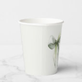 Sage Green Bow Gingham Baby Shower Papieren Bekers (Rechts)